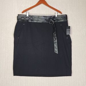 Lauren Ralph Lauren Belted Ponte Pencil Skirt Womens 20W NWT MSRP $165